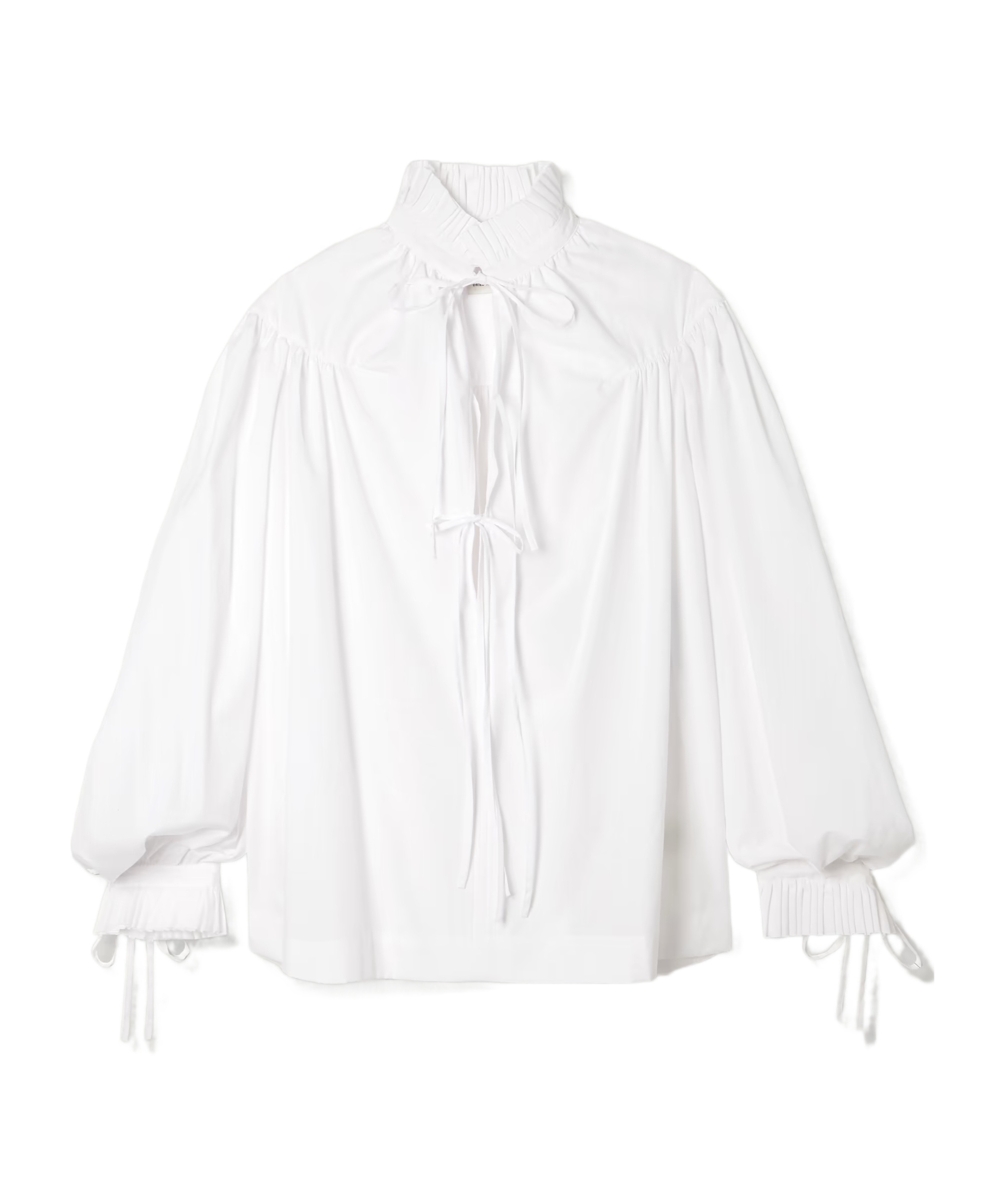 Tie-up ruffled shirt