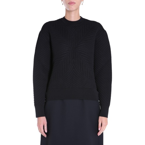 Patterned rib-knit jumper