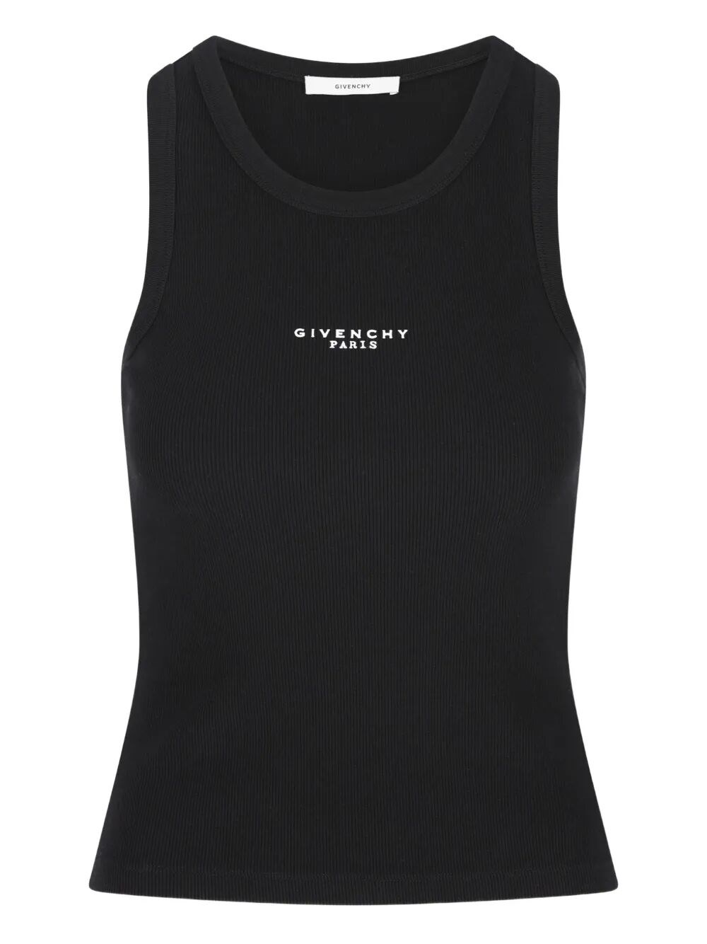 Slim-Fit Cotton Tank Top With Paris Print