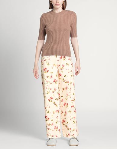 Woman Jeans Cream Size S Cotton, Elastane