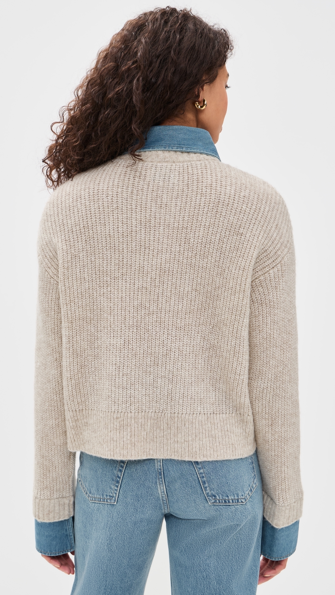Harvey Sweater Superlight Denim/Oatmeal