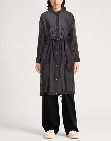 Woman Overcoat & Trench Coat Midnight blue Size 6 Cotton, Polyamide