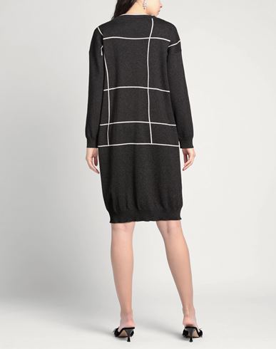 Woman Mini dress Lead Size 14 Merino Wool, Viscose, Cashmere