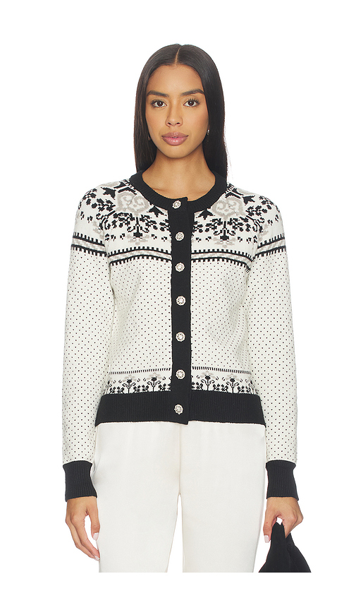 Generation Love Sade Fairisle Cardigan in Black Ivory & Grey. XS also in