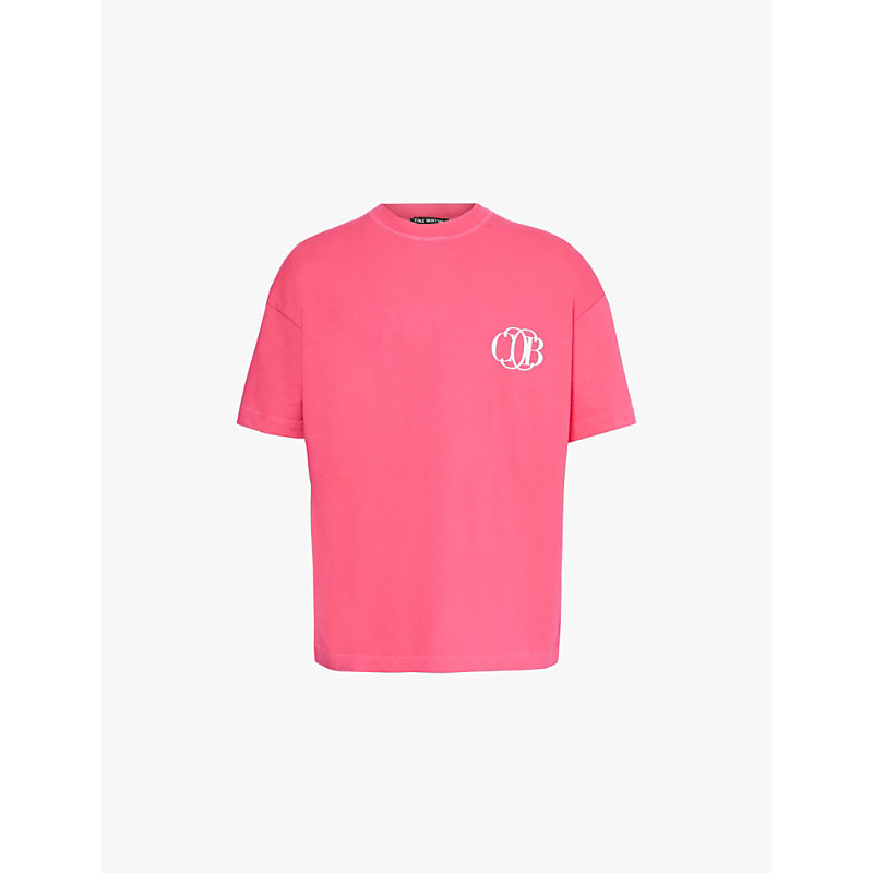 Mens Pink Hotel Logo-print Cotton-jersey T-shirt