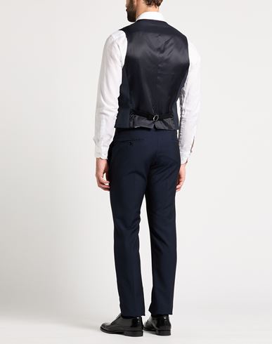 Man Tailored Vest Midnight blue Size 38 Wool