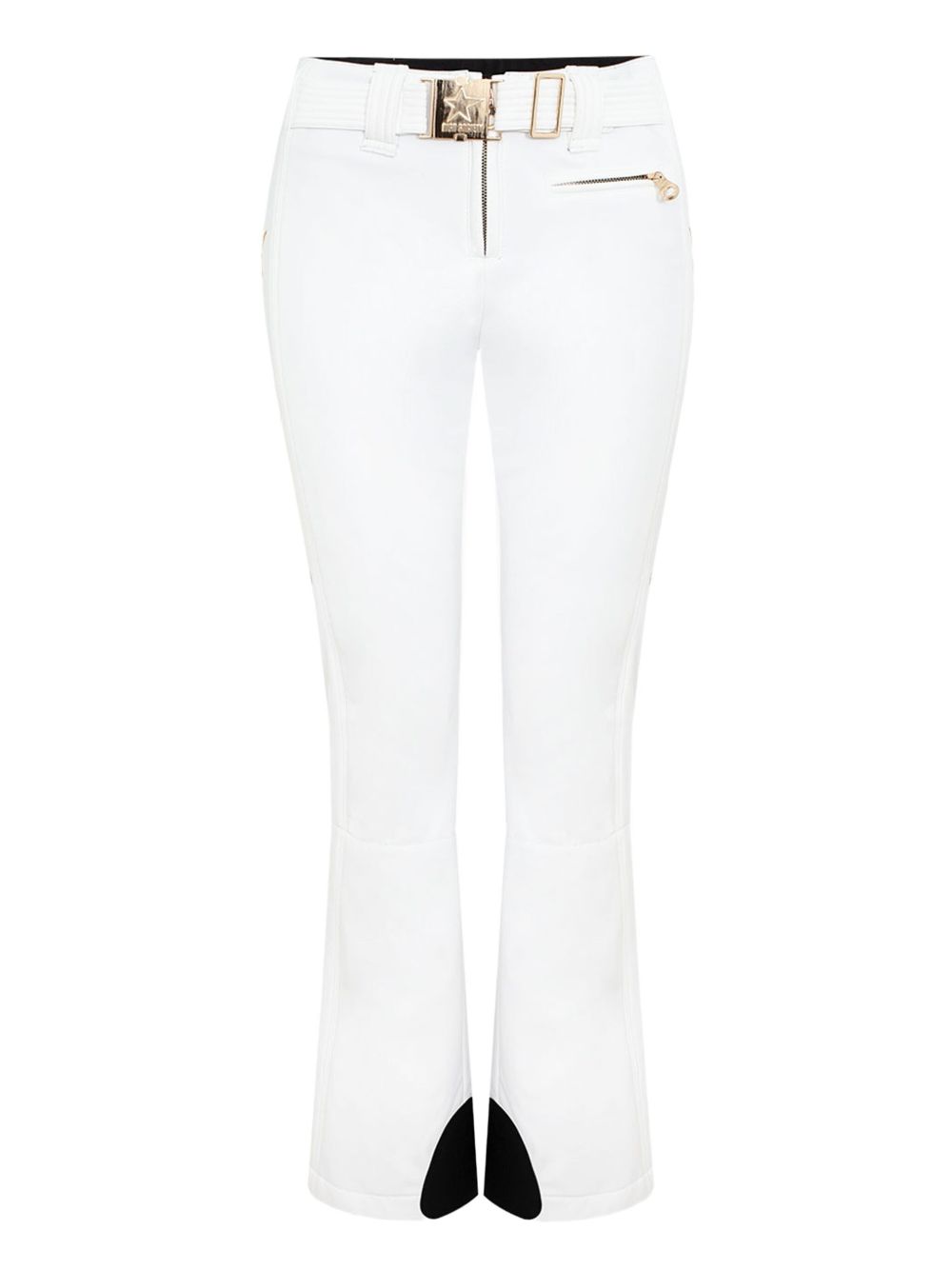 HIGH SOCIETY logo-engraved ski trousers - White