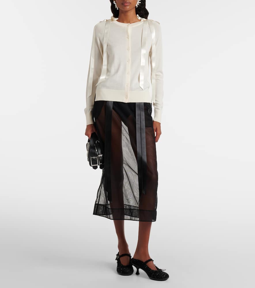 Wool and silk cardigan