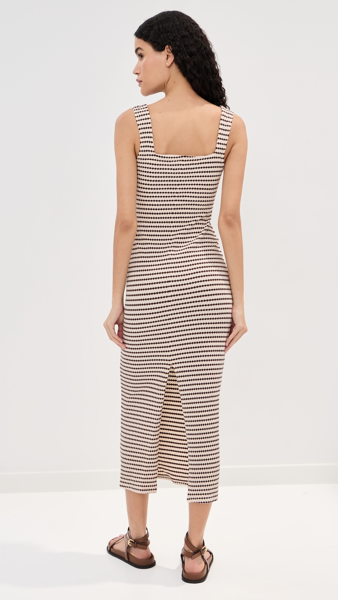 Emilia Dress Brown/White