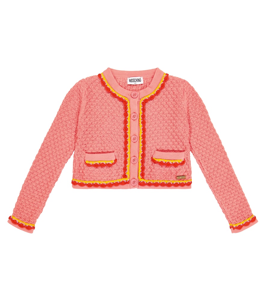 Moschino Kids Crochet-trimmed cardigan
