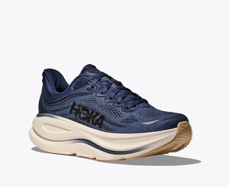 HOKA Men's Bondi 9 Shoes in Midnight Blue/Varsity Navy