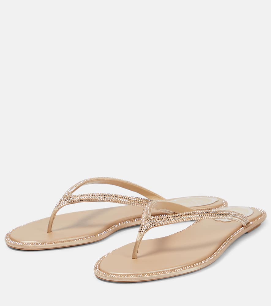 Diana embellished satin thong sandals