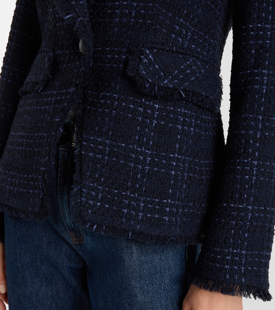 Checked tweed blazer