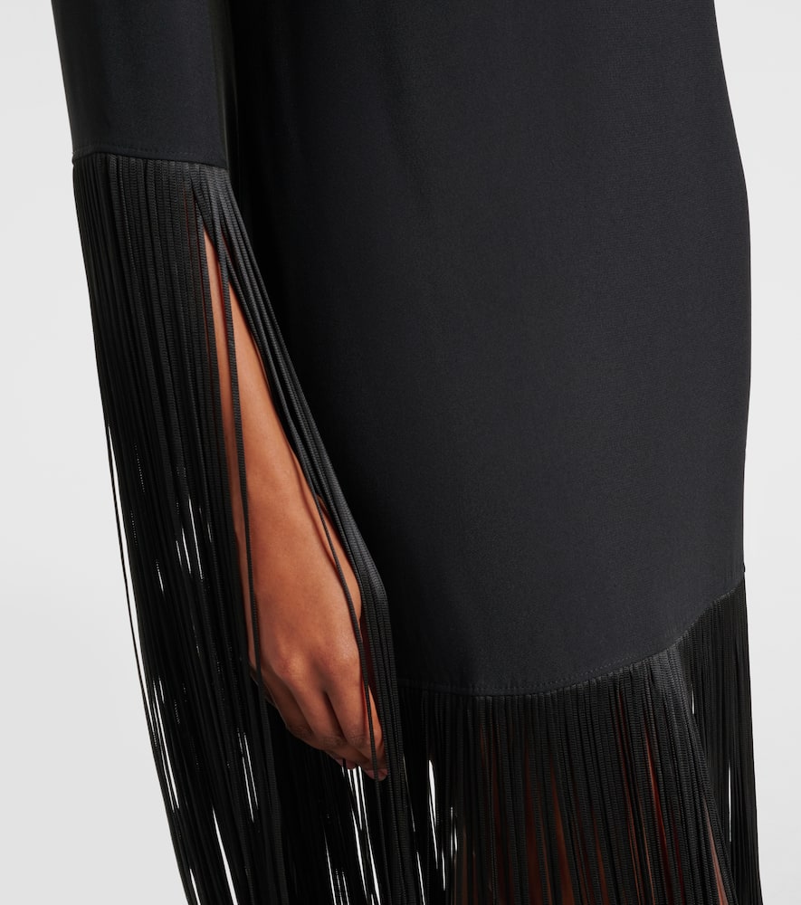Chicago fringed crêpe minidress