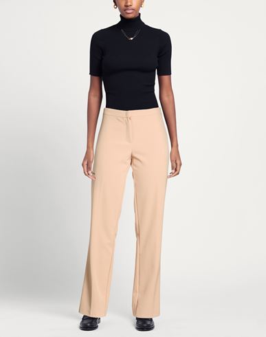 Woman Pants Beige Size 16 Polyester, Elastane