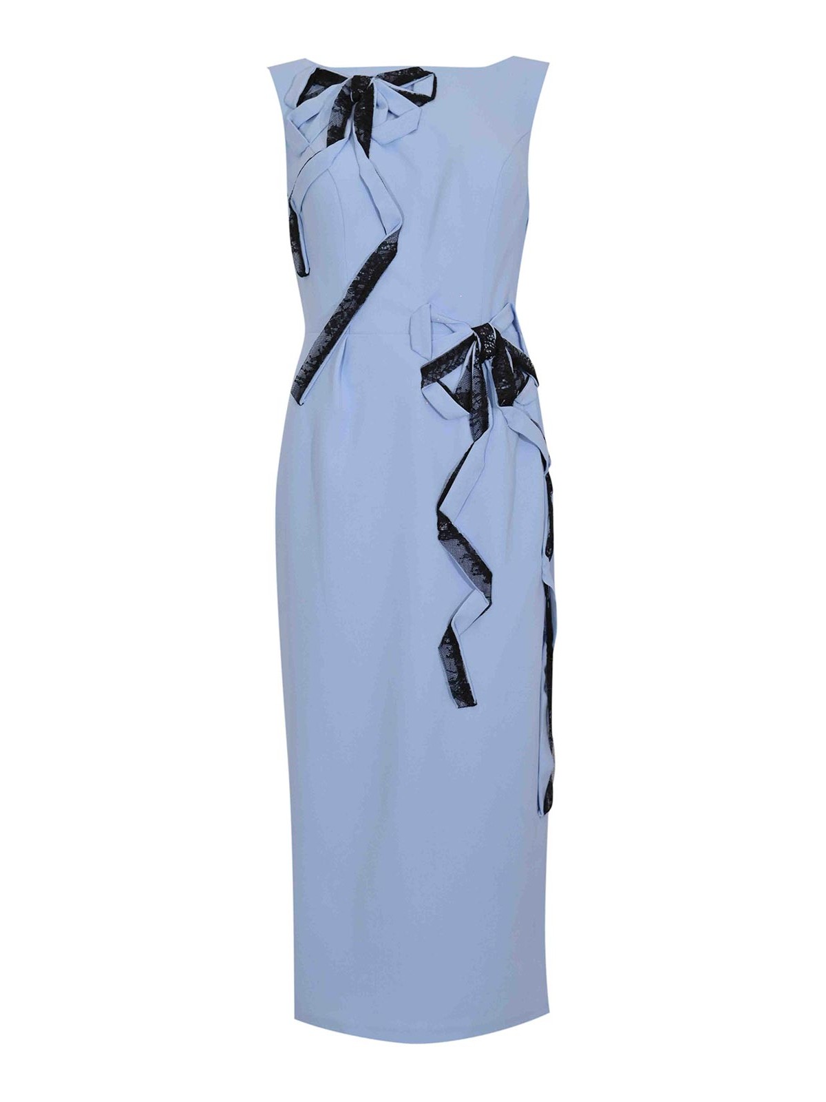 Midi Dress 66638 In Crepe Blue Aura
