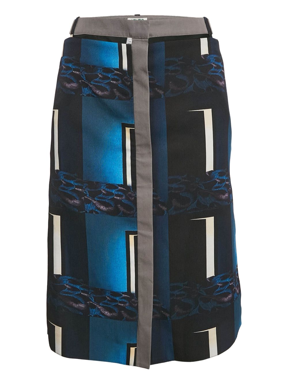 Printed midi skirt - Blue