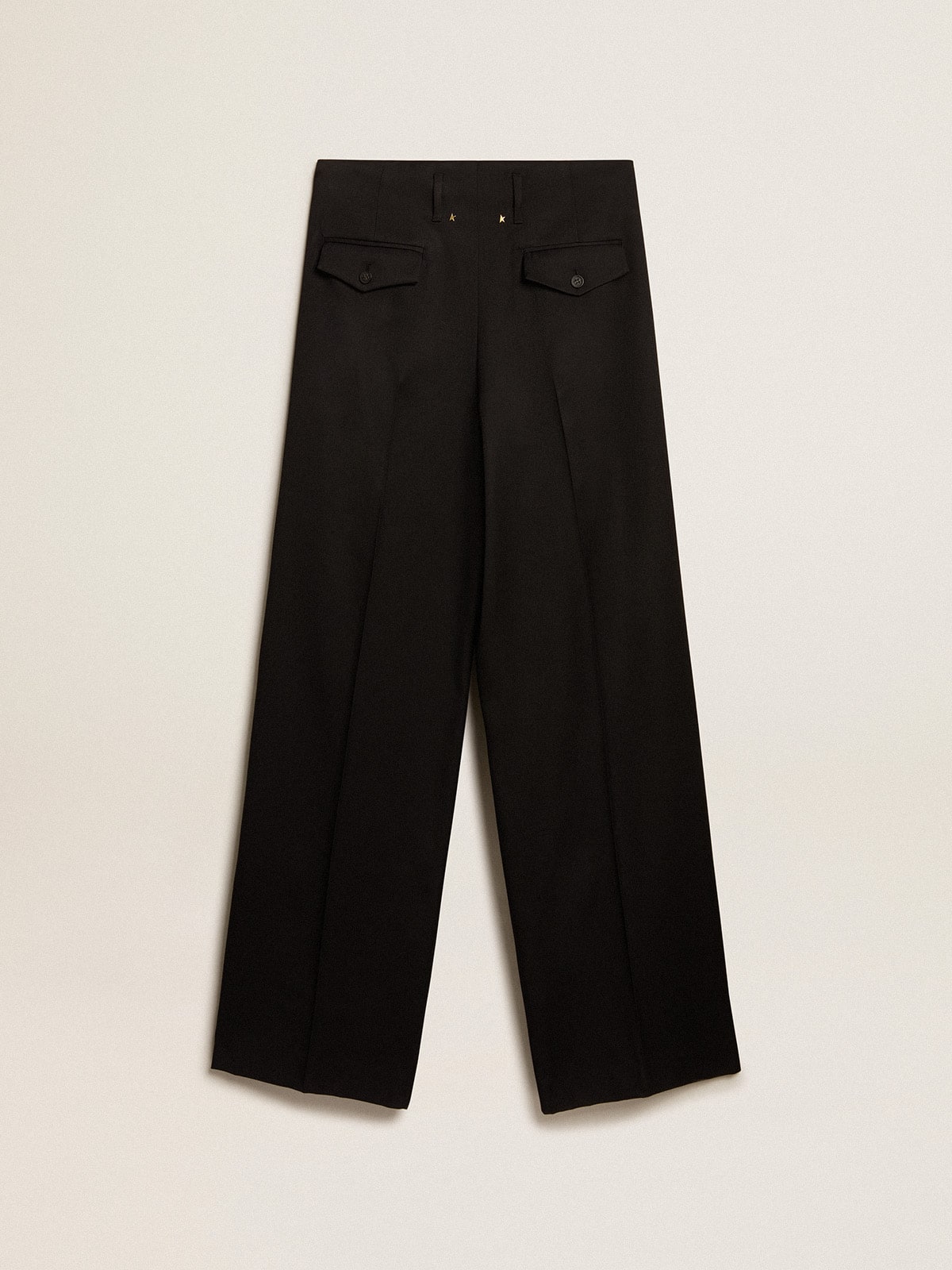 Golden Goose - Women’s Black Wool Gabardine Pants, Woman