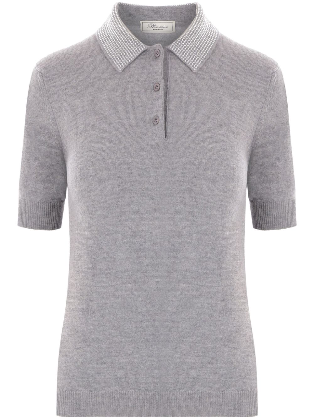 Stud embellished knitted top - Grey