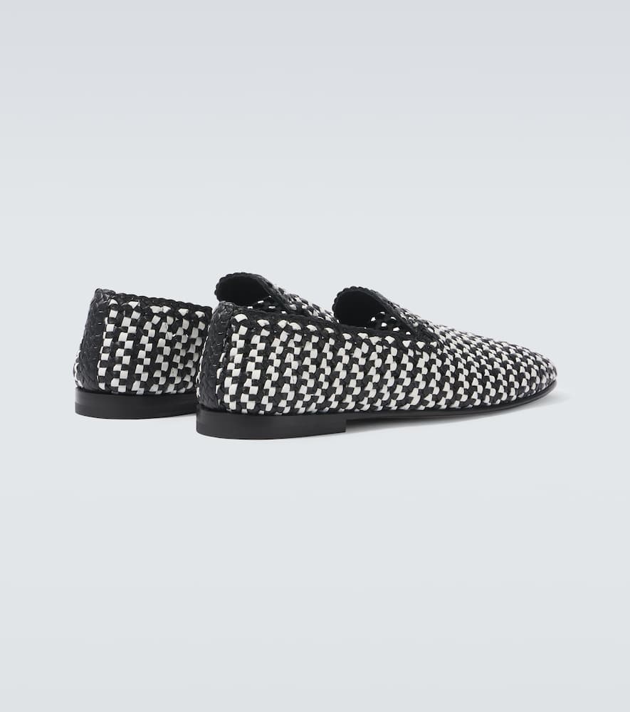 Formale woven leather loafers