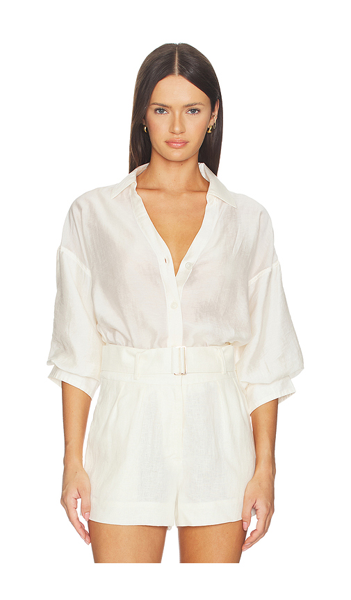 Brochu Walker Kate Voile Shirt in Cream. S. Also in XS
