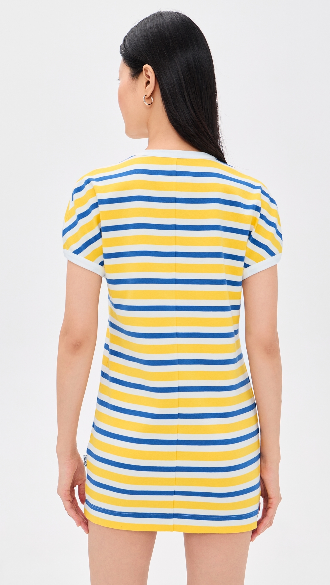 Mini T-Shirt Dress Yellow/Blue/Off White