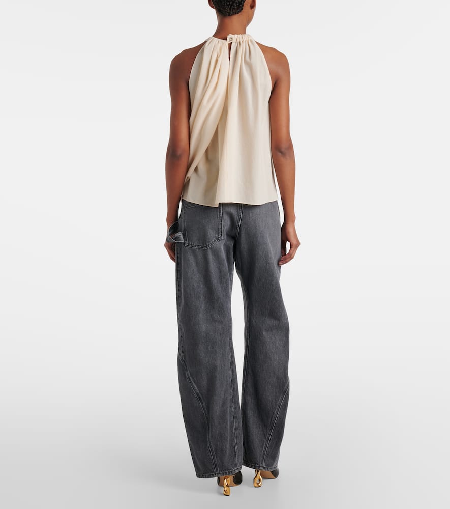 JW Anderson Draped wool-blend top