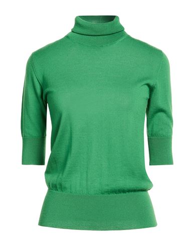 Woman Turtleneck Green Size 3 Virgin Wool