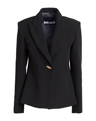 Woman Blazer Black Size 14 Polyester, Elastane