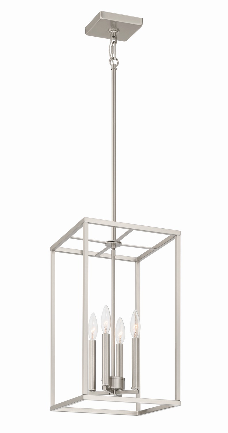 Brushed Polished Nickel Foyer Pendant from the Signature Foyer Collection