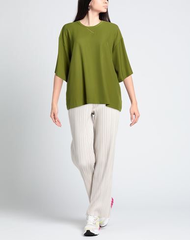 Woman Top Khaki Size S Polyester, Elastane