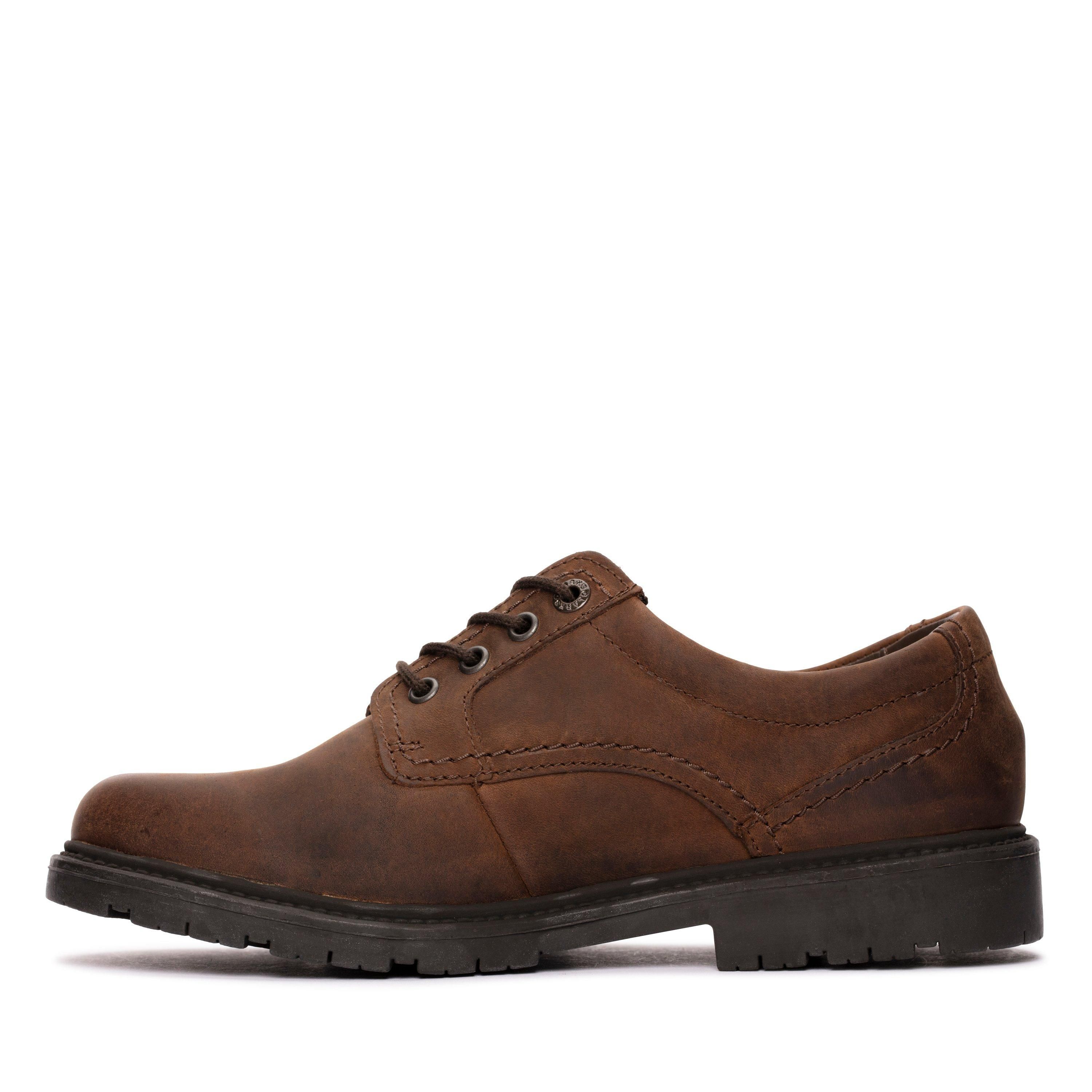 Clarks Lane Stride Brown Leather Derby Shoe