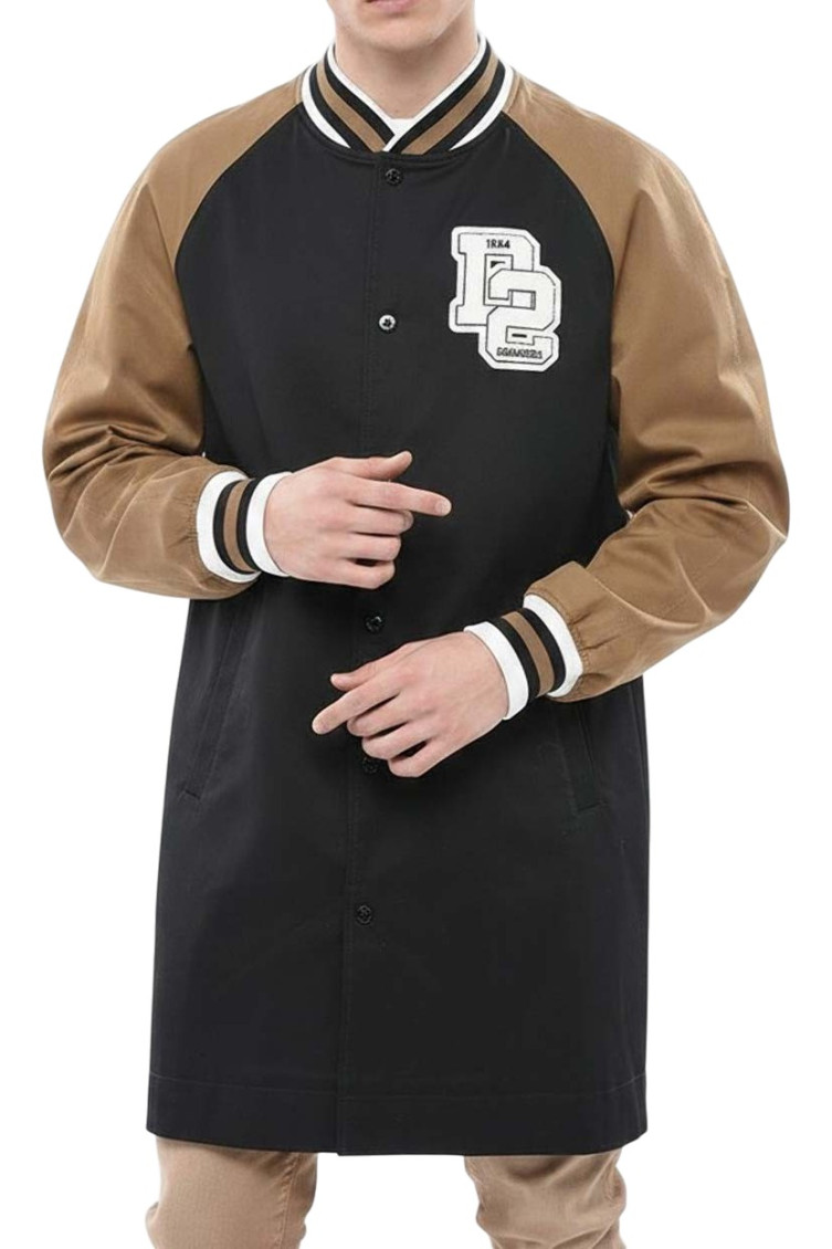 Logo Patch Panelled Varsity Coat