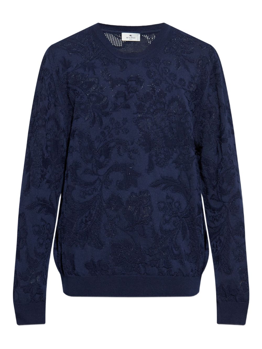 Floral-embellished sweater - Blue