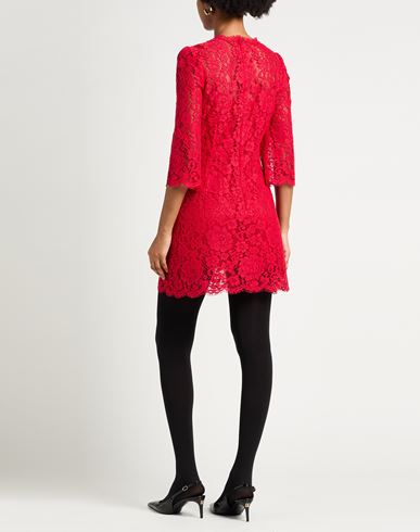 Woman Mini dress Red Size 2 Polyamide, Cotton, Viscose