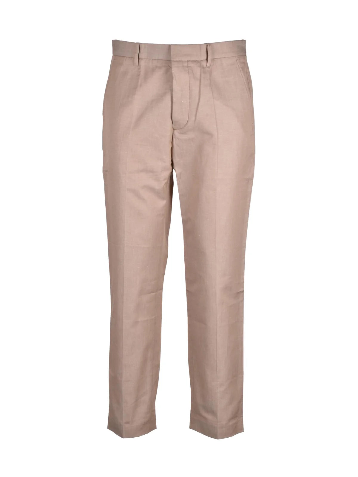 Beige Cotton Linen Trousers