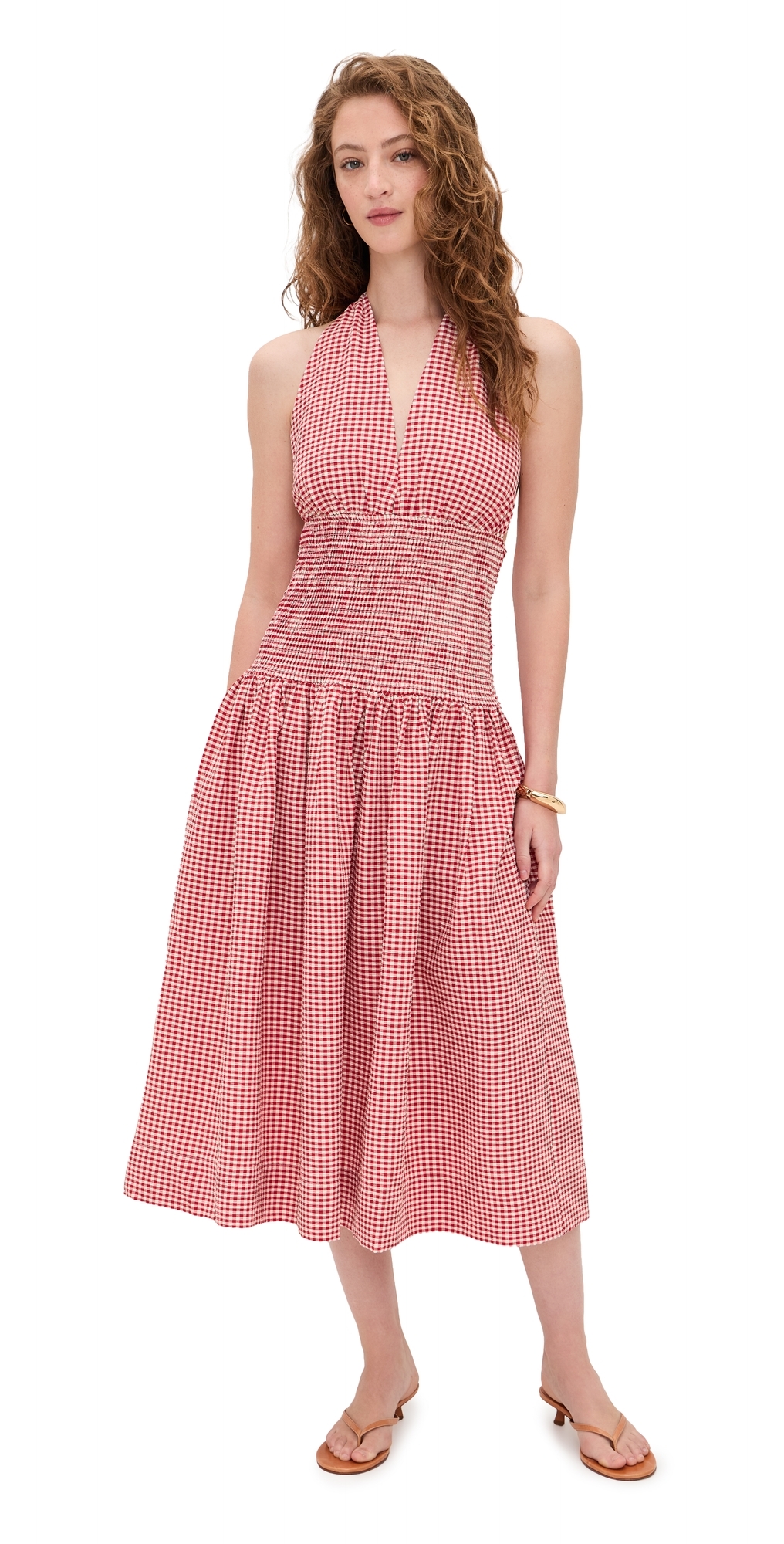 Margeaux Halter Dress Red