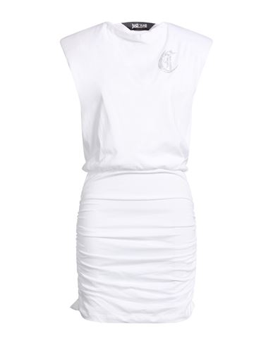 Woman Midi dress White Size M Cotton