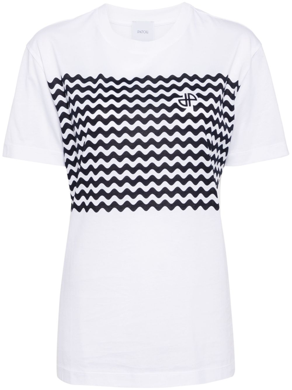 Zig-zag cotton T-shirt - White