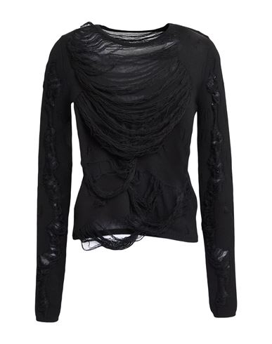 Woman Sweater Black Size S Cotton, Polyamide