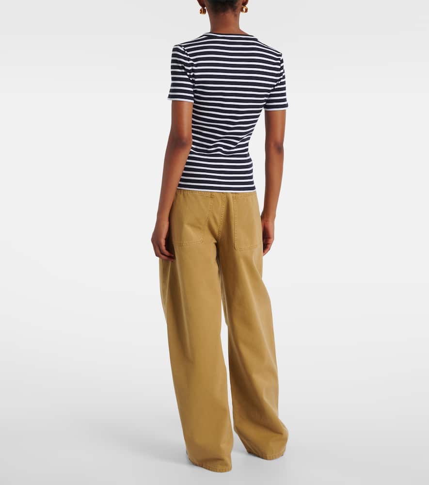 Pruitt striped cotton-blend T-shirt