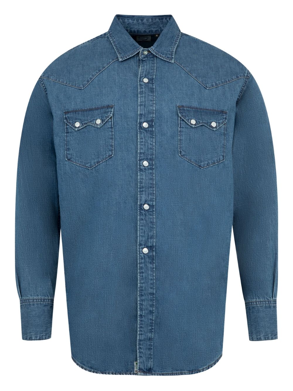Western-yoke denim shirt - Blue