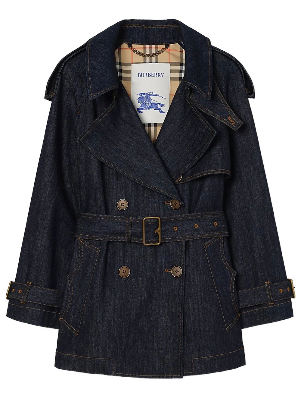 Short Denim Fitzrovia Trench Coat