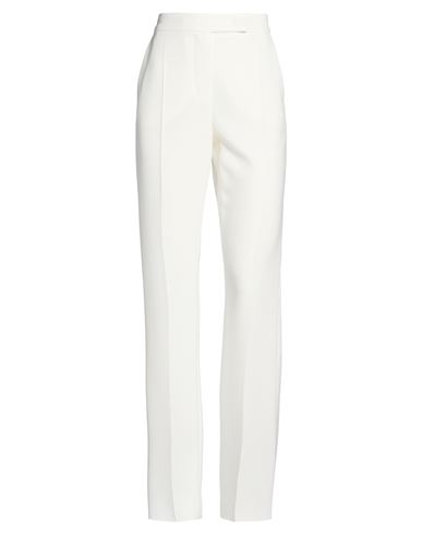 Woman Pants White Size 0 Triacetate, Polyester