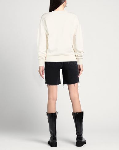 Woman Sweatshirt Off white Size S Cotton, Polyester, Elastane