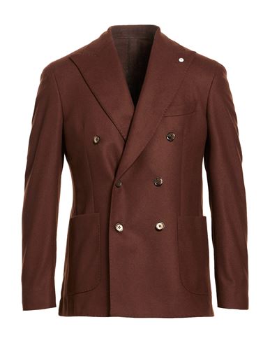 L. b.m. 1911 Man Blazer Brown Size 40 Virgin Wool, Polyamide