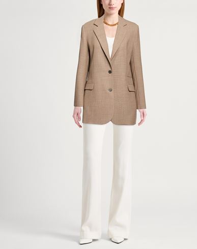 Woman Blazer Light brown Size 2 Polyester, Wool, Elastane