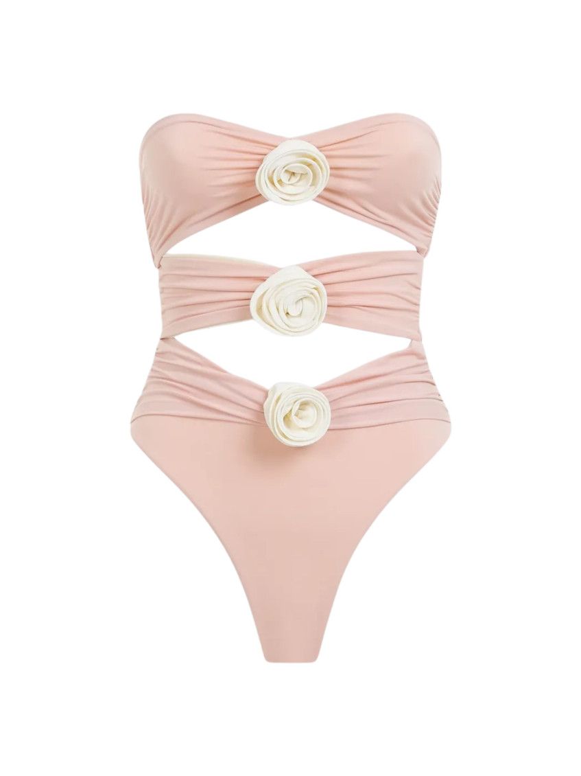Pink Embellished Swimwear