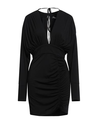 Woman Mini dress Black Size M Viscose, Elastane