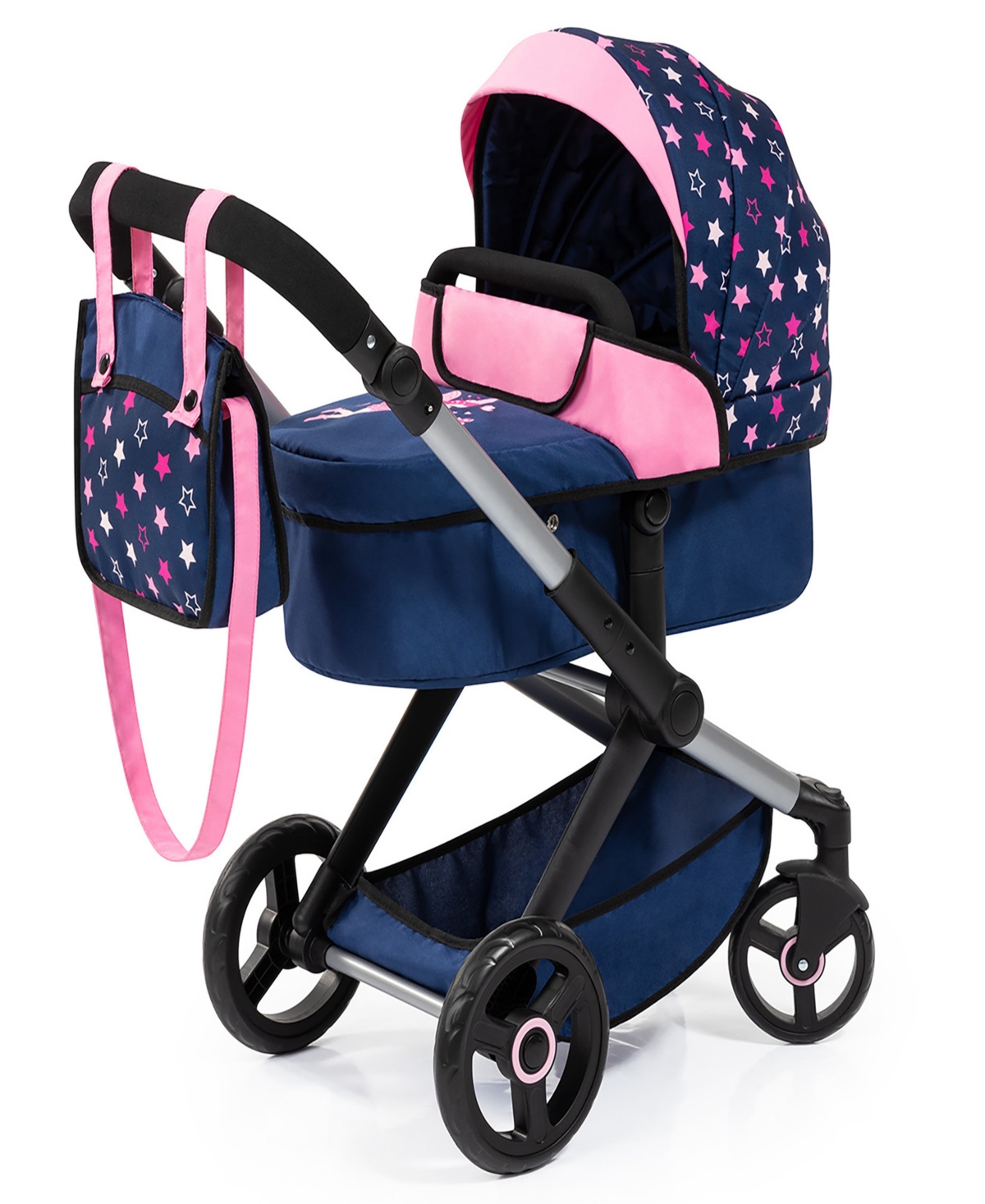 Dolls Blue, Pink, Stars Pram Xeo - Multi